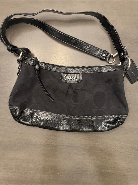 Coach Handbags - Coach Black Signature Jacquard Shoulder Bag